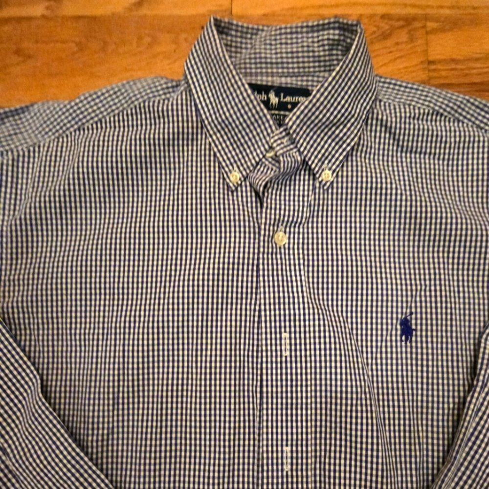 Ralph Lauren Mens Button Down "Blake" Shirt, Small